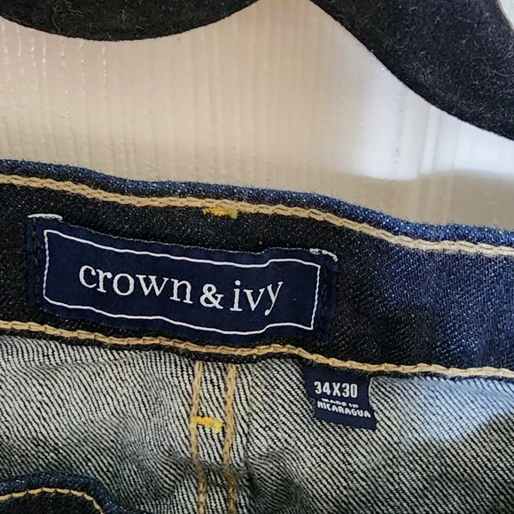 Crown & Ivy Men's Dark Blue Straight Jeans - Picture 4 of 10